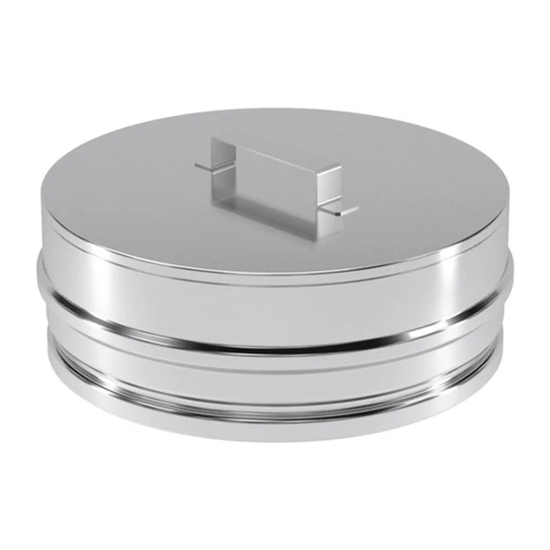 Schiedel ICS couvercle de fermeture pour raccordement tuyaux Ø130 mm double paroi brillant