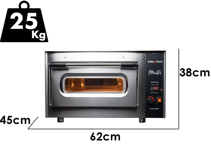 Calory Forni CF62E Mastro - Four électrique à pizza - Chambre haute