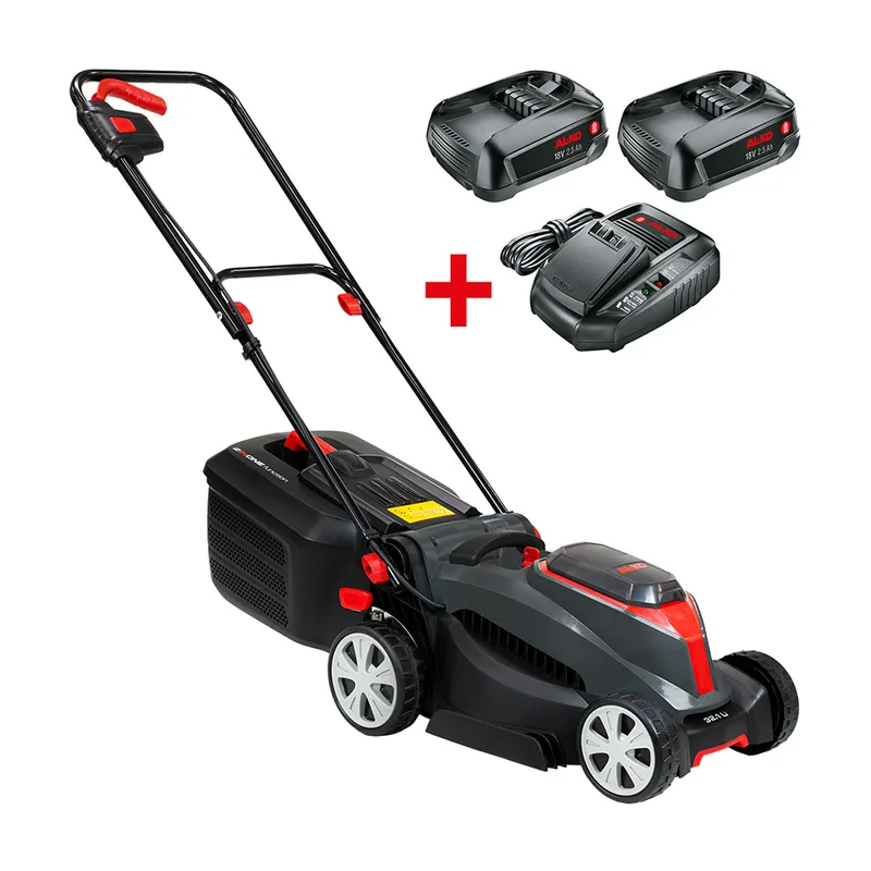 AL-KO 32.1 Easy - Tondeuse à gazon à batterie - Coupe de 32 cm - 2x 18V/2.5 Ah