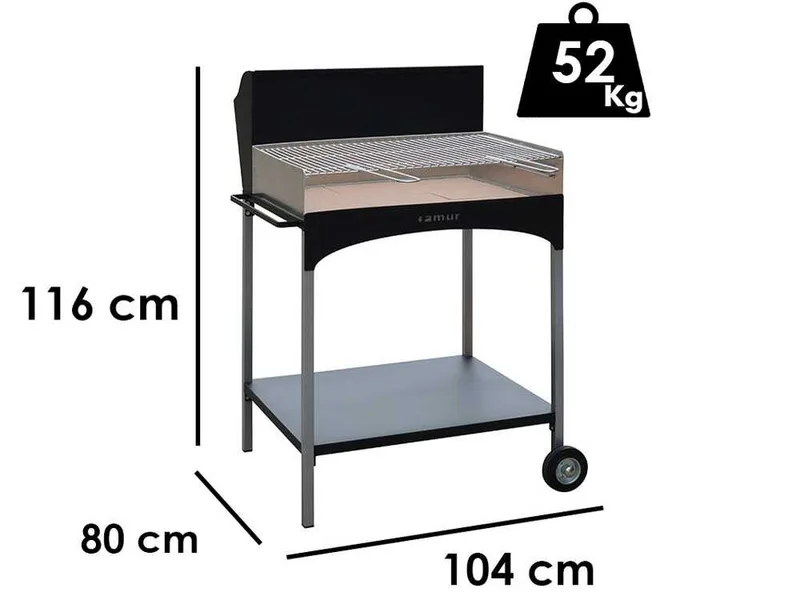 Famur BK 8 ECO - Barbecue à bois et charbon