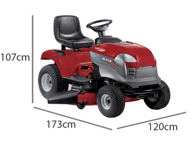 Tondeuse autoportée Castelgarden XDL 210 HD - hydrostatique - éjection latérale et mulching