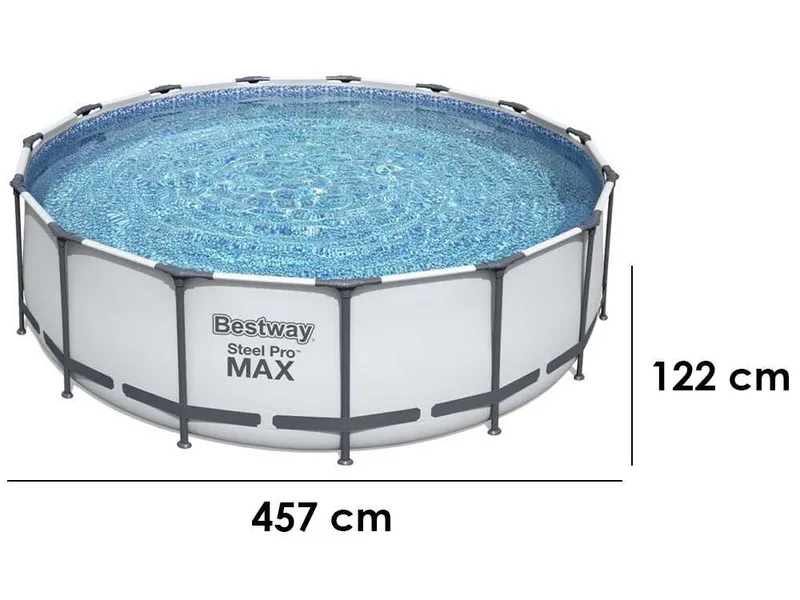 Bestway Steel Pro Max 56438 - Ø457x122 cm - Piscine ronde
