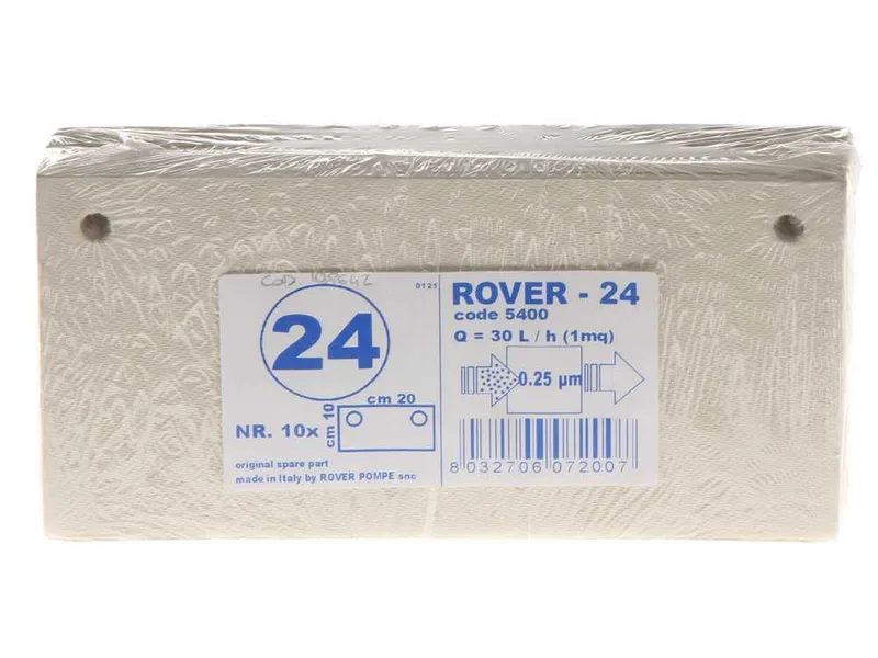 Type 24 - Cartons filtrants pour pompe-filtre Pulcino - 20x10 cm - 10 pièces