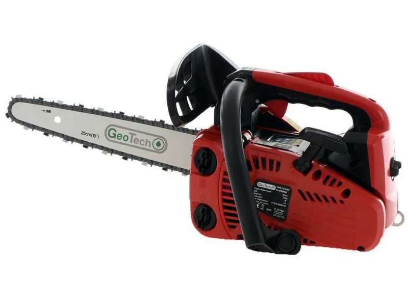GeoTech GMS 25-25C - Tronçonneuse thermique pour l'élagage - Lame carving 25 cm