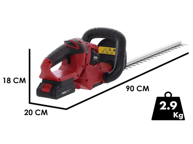 GeoTech X-Line HT-20V - Taille-haie à batterie - 20 V 5 Ah - Lame de 51 cm
