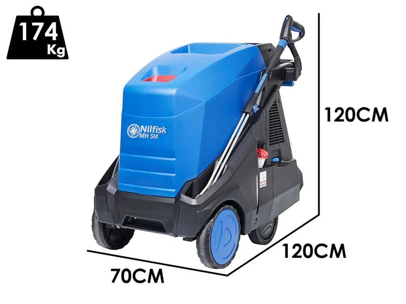 Nilfisk MH 5M - Nettoyeur haute pression à eau chaude professionnel - triphasé - 250 bar - 110 l/h