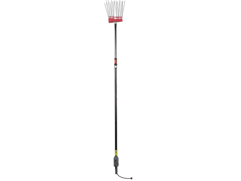 Lisam Swing 36V - Peigne vibreur Électrique à batterie - Avec 8 + 8 dents en carbone - Perche télescopique - 220-300 cm