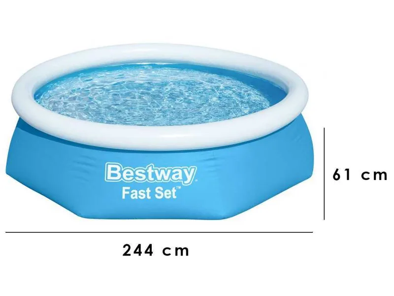 Bestway Fast Set 57448 - Ø244x61 cm - Piscine gonflable