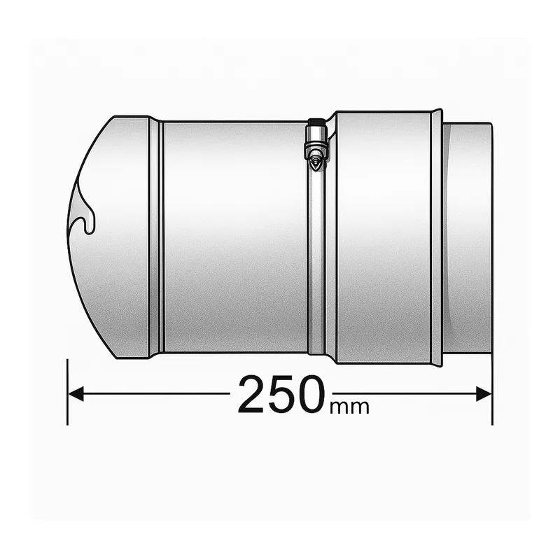 Schiedel raccord Ø180 mm inséré pour PRIMA PLUS Ø180 mm simple paroi mat