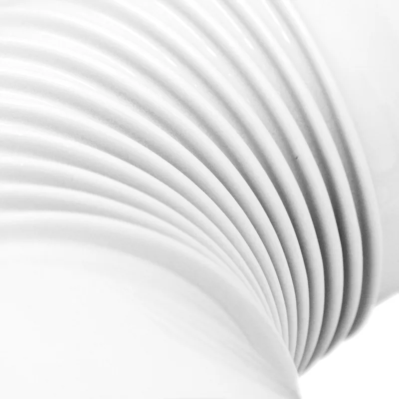 Coude de conduit de fumée / Coude de tuyau de poêle émaillé 120mm - Coude à 90° nervuré blanc