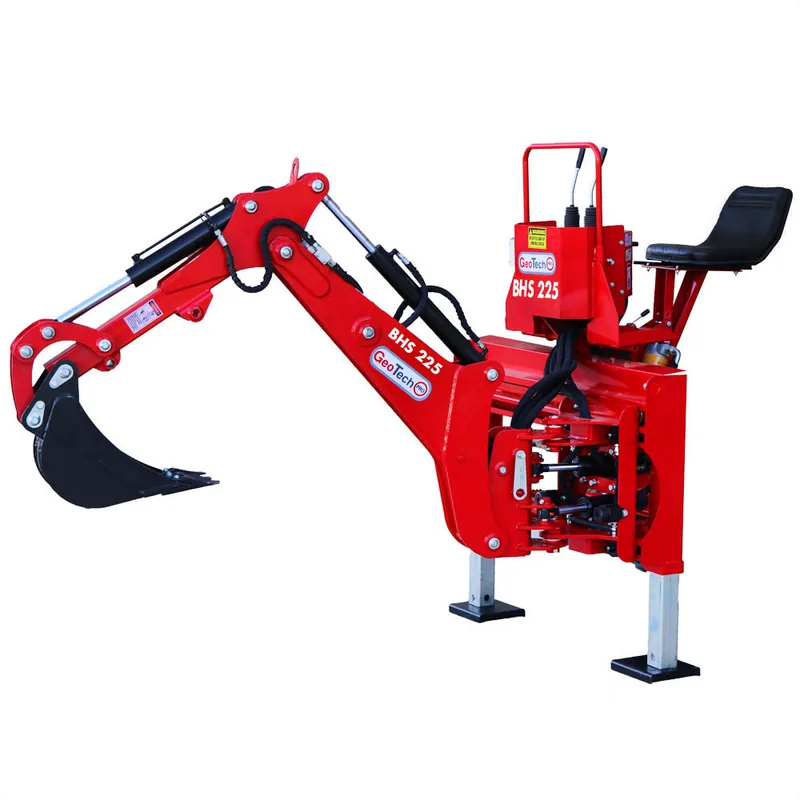 GeoTech Pro BHS 225 - Pelle rétro pour tracteur avec déplacement latéral