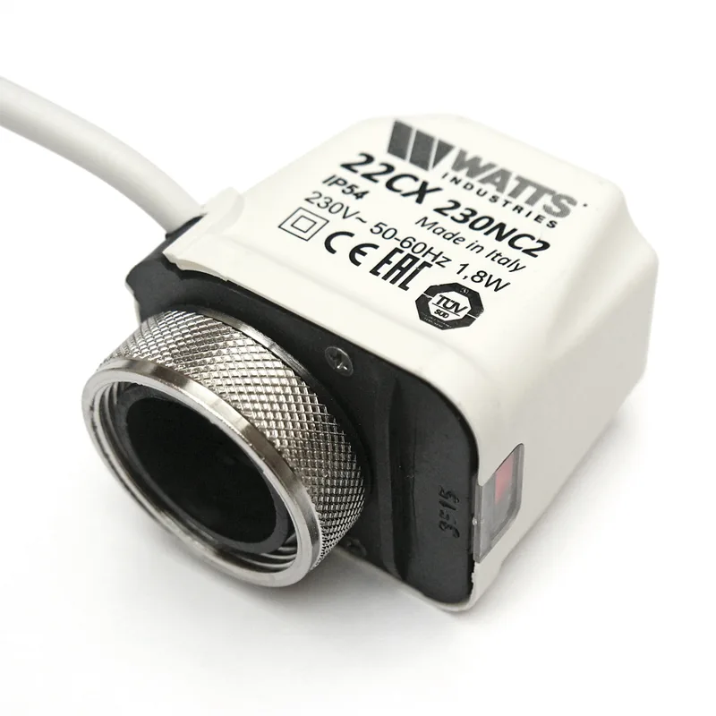 Actionneur Watts / Actionneur de vanne 22CX pour répartiteur de circuit de chauffage, compatible avec le type de vanne Heimeier