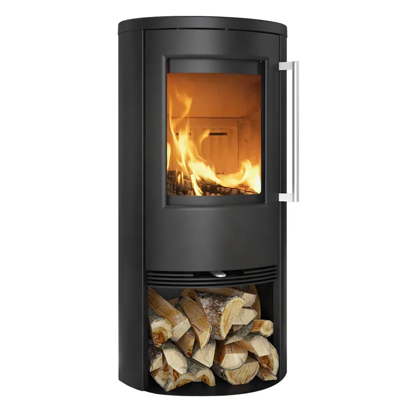 TermaTech TT21RS Noir Poêle à bois Acier Noir / Pierre ollaire Noire
