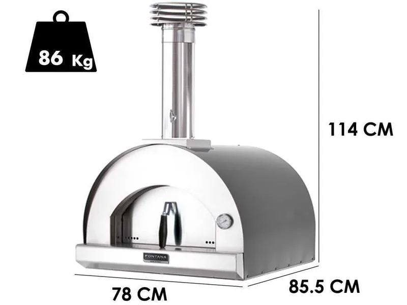 Fontana Margherita - Four à bois - Anthracite