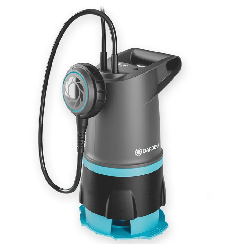 Gardena 20000 BASIC - Pompe électrique submersible 2 en 1 pour eaux claires et sales - Flotteur intégré