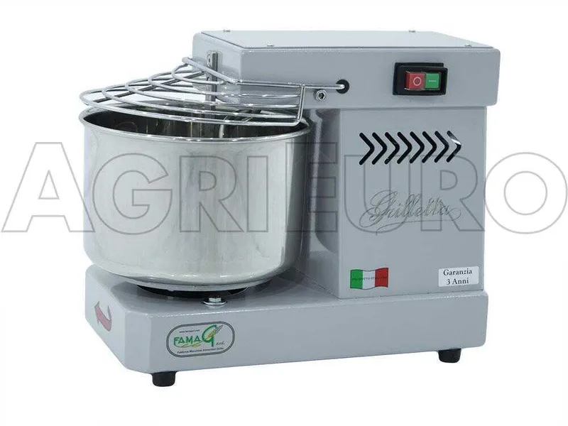 Pétrin à spirale électrique - Famag Grilletta IM 5 Color - Grise 5 kg - 8 L