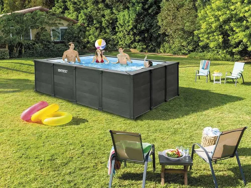 Piscine hors-sol Intex Graphite Grey Panel 26396NP