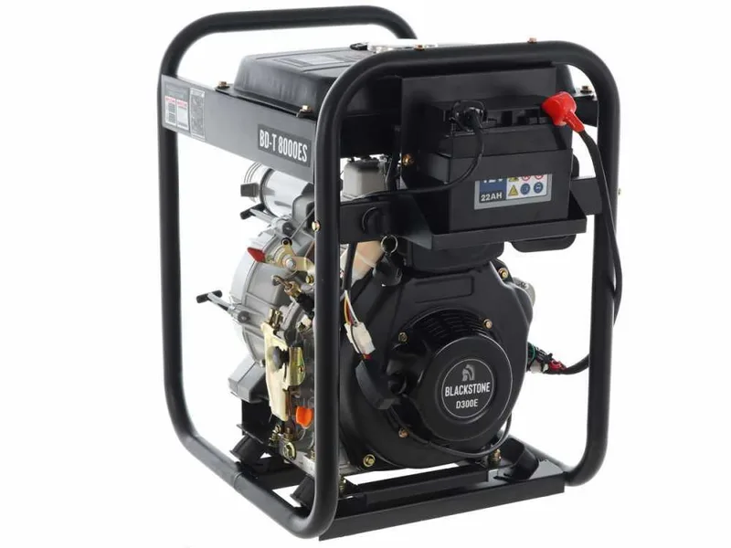 Motopompe diesel Blackstone BD-T 8000ES pour eaux sales avec raccords 80 mm - Euro 5