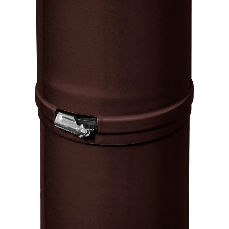 Raik Tuyau de Fumée / Tuyau de Poêle Émaillé 150mm - Tube Télescopique Marron