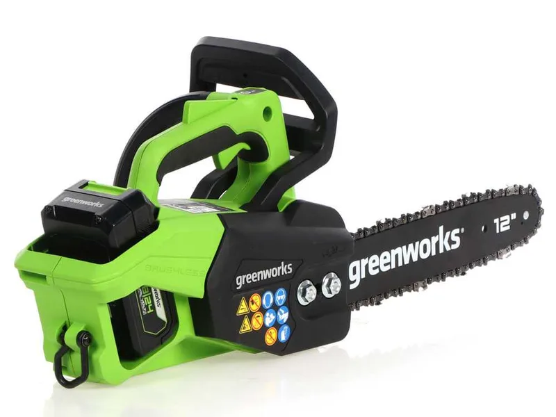 Greenworks GD48TCS - Tronçonneuse à batterie 48V 4Ah - Lame de 30 cm