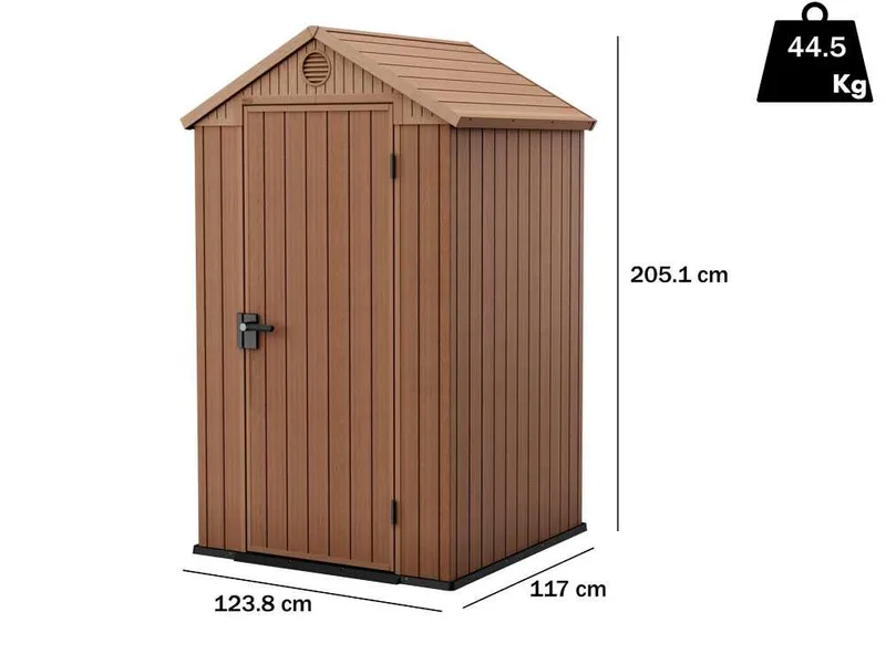 Keter Darwin marron - Abri de jardin - 123.8x117x205 cm