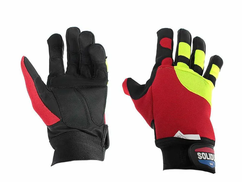 Gants anti-coupure pour tronçonneuse Solidur Forest - taille S (mesure 8)