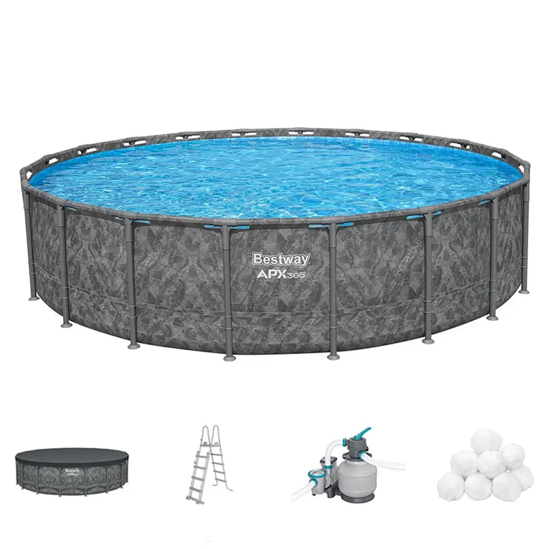 Bestway APX 365 561KE - Ø610x132 cm - Piscine ronde pour 11-15 personnes