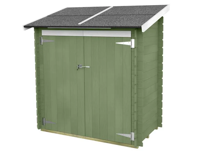 Alce Ambrogio 155x85 vert - Abri de jardin en bois - Toit à une pente - 155x85x165 cm