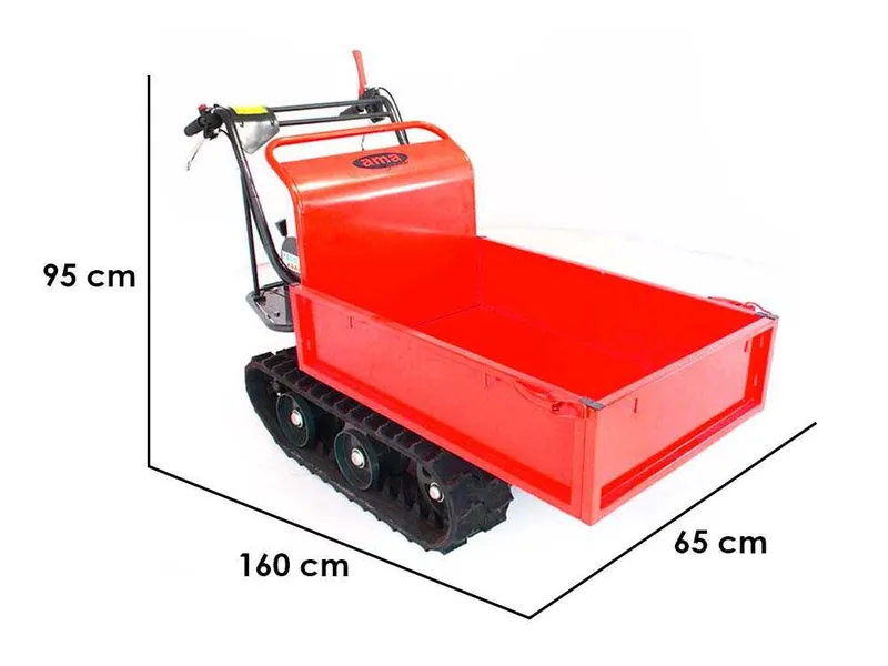 Brouette motorisée à chenilles AMA TAG300T avec benne extensible capacité 300 kg