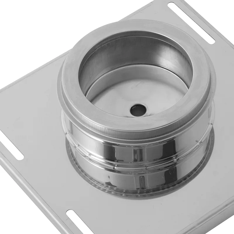 Opsinox support mural pour cheminée en acier inoxydable de 250 mm avec évacuation des condensats MSDC-D