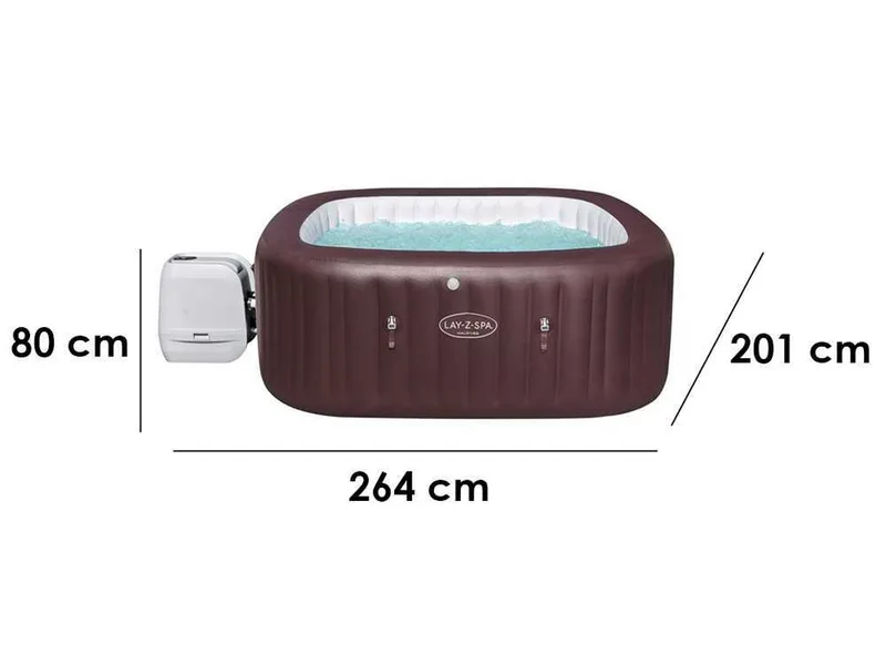 Bestway Lay-Z-Spa Maldives HydroJet Pro 60033 - 201 x 201 x 80 cm - Spa gonflable à hydromassage