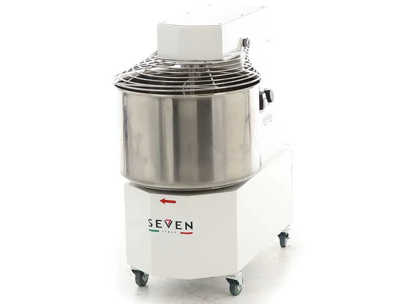 Pétrin à spirale professionnel Seven Italy GH 50 2V - 230 V - Avec roues et Minuterie - 2 vitesses