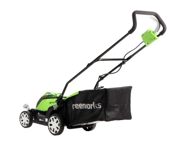 Greenworks G40LM35K2 - Tondeuse à gazon électrique à batterie - 40V 2Ah - Coupe 35 cm
