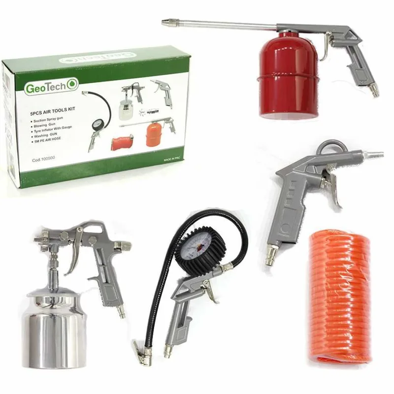 Kit Accessoires pneumatiques 5 pièces pour compresseur – GeoTech