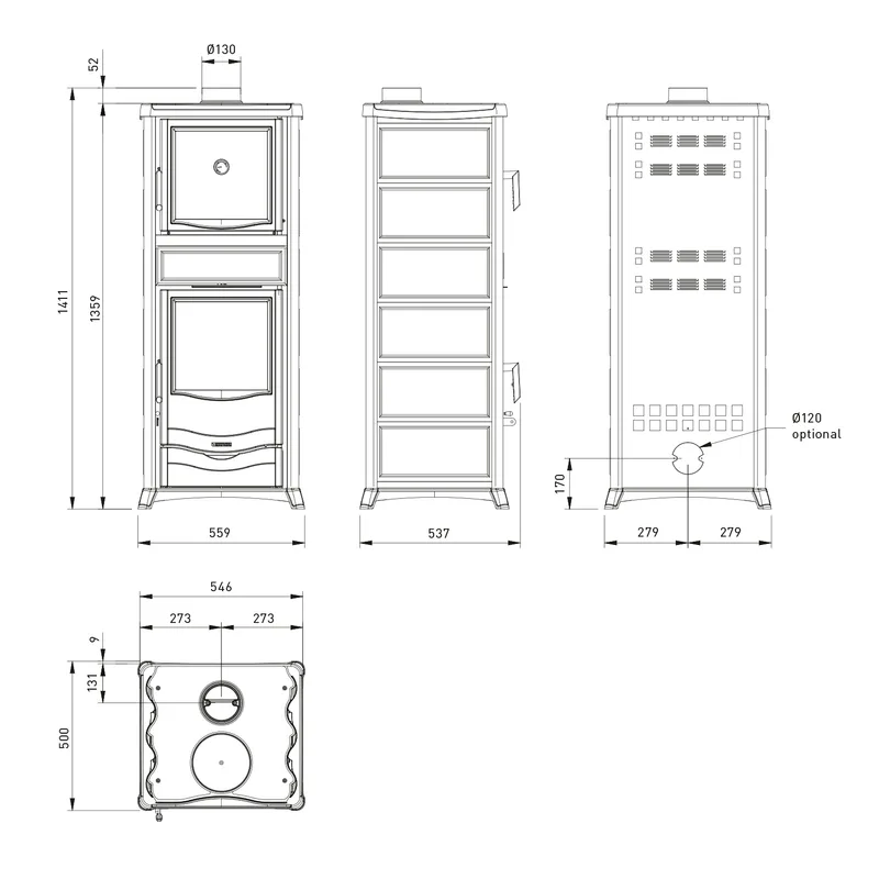 La Nordica Rossella Plus Forno 165 poêle à bois pierre ollaire