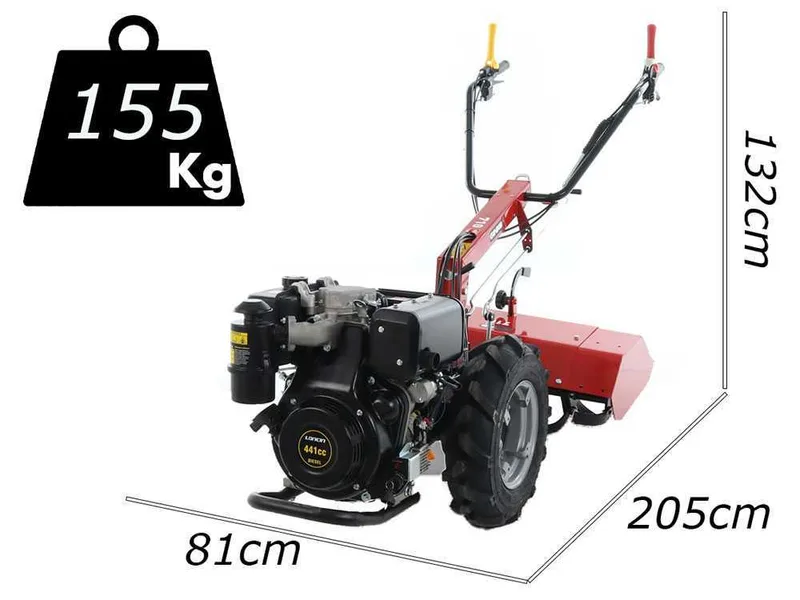 GINKO R710 EKO - Motoculteur diesel - Loncin D404F - démarrage électrique