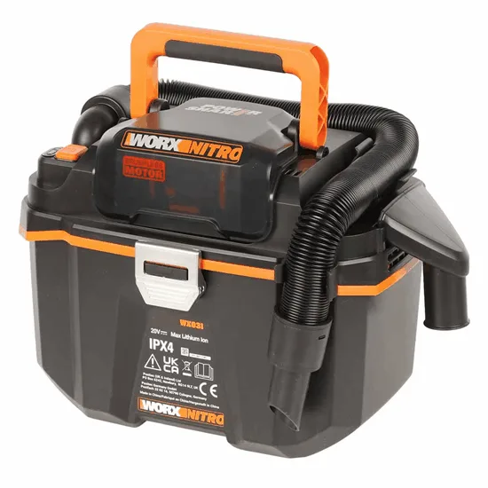 Worx Nitro WX031 - Aspirateur portable pour eau et poussières à batterie - 20 V 4,0 Ah