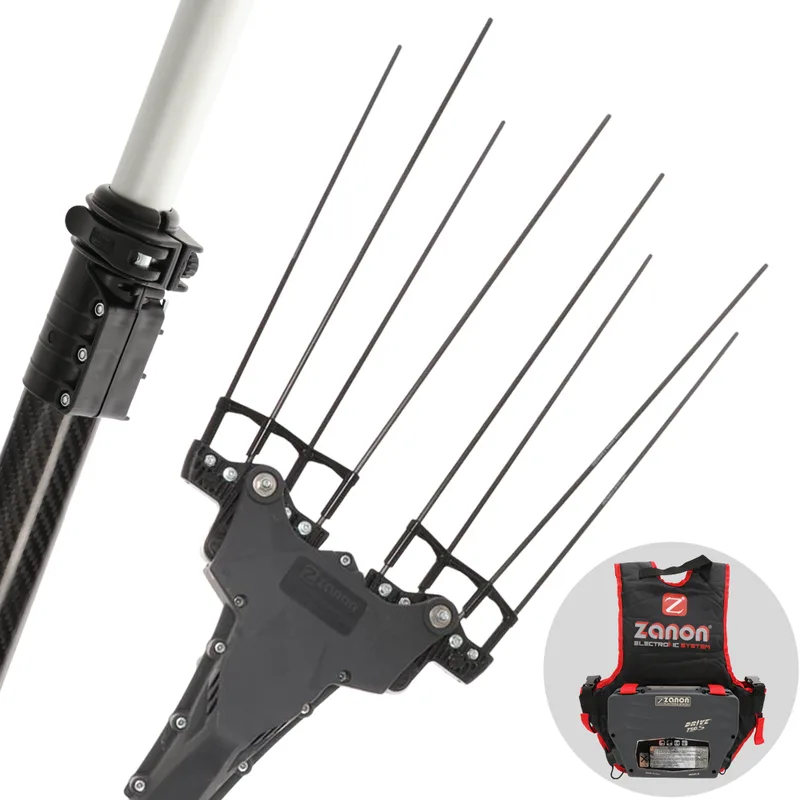 Zanon Murcielago R AL300 - Peigne vibreur électrique à batterie dorsale 50.4V 6.4Ah - Perche télescopique 210/340 cm