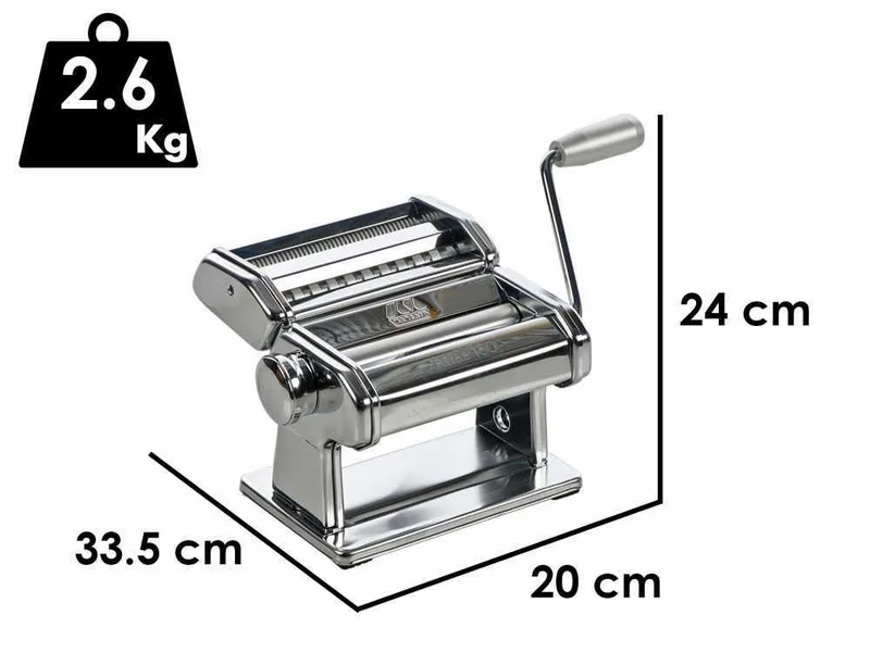 Marcato Atlas 150 Design - Laminoir - Machine à pâtes manuelle en INOX