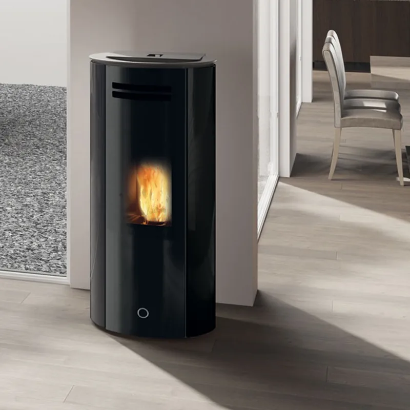 EK63 Spy 110+ Evo Poêle à granulés verre noir sortie fumées arrière