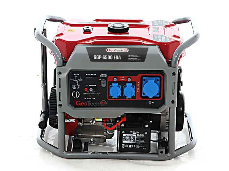 GeoTech Pro GGP 6500 ESA - Groupe électrogène sur chariot avec AVR dém. électrique 5.4 kW - Continue 5 kW Monophasé + ATS
