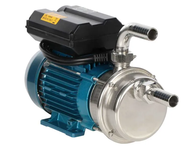 Tellarini ALM 25 MS - Pompe électrique de transfert en acier inoxydable - Raccord en acier inoxydable droits + courbés - Monophasée -230V - Choisissez vos raccords