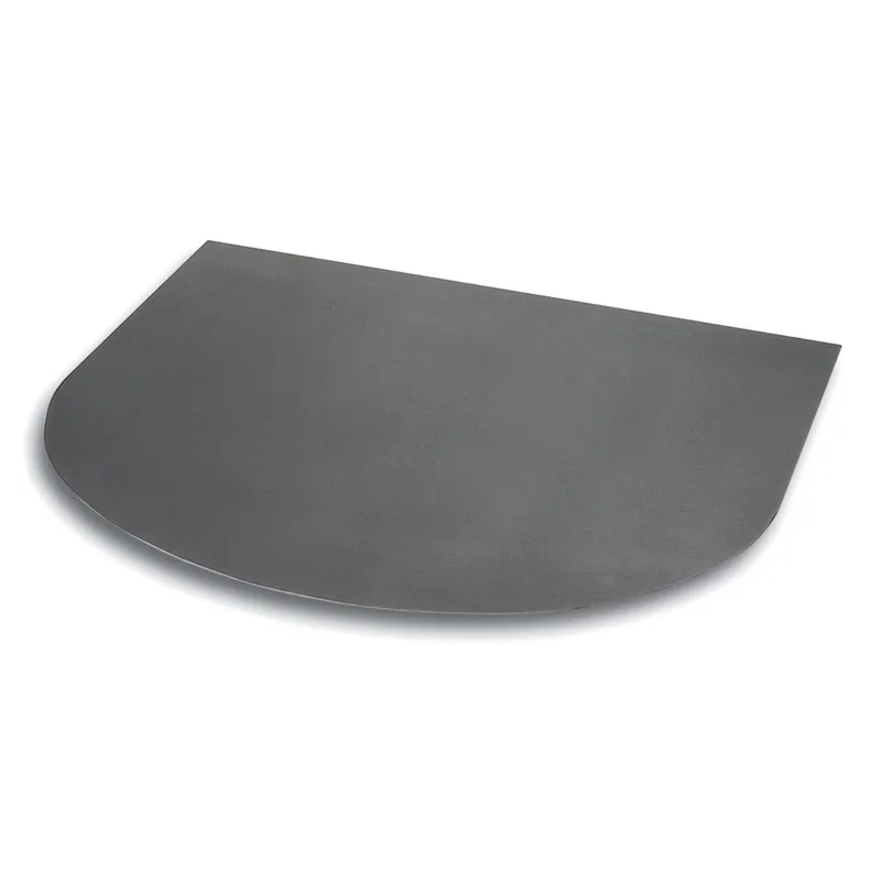 Plaque de sol La Nordica demi-ronde en acier noir 900 x 800 mm