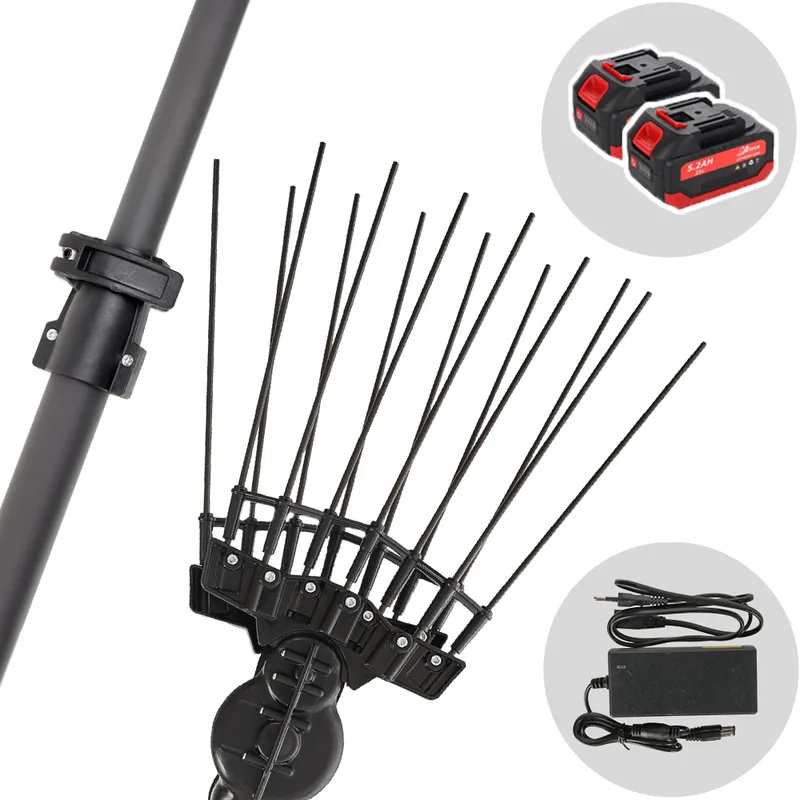 Aima Twist Plus Cordless - Peigne vibreur électrique à batterie - Perche télescopique en aluminium 195-300 cm - 2 x 21 V 5,2 Ah