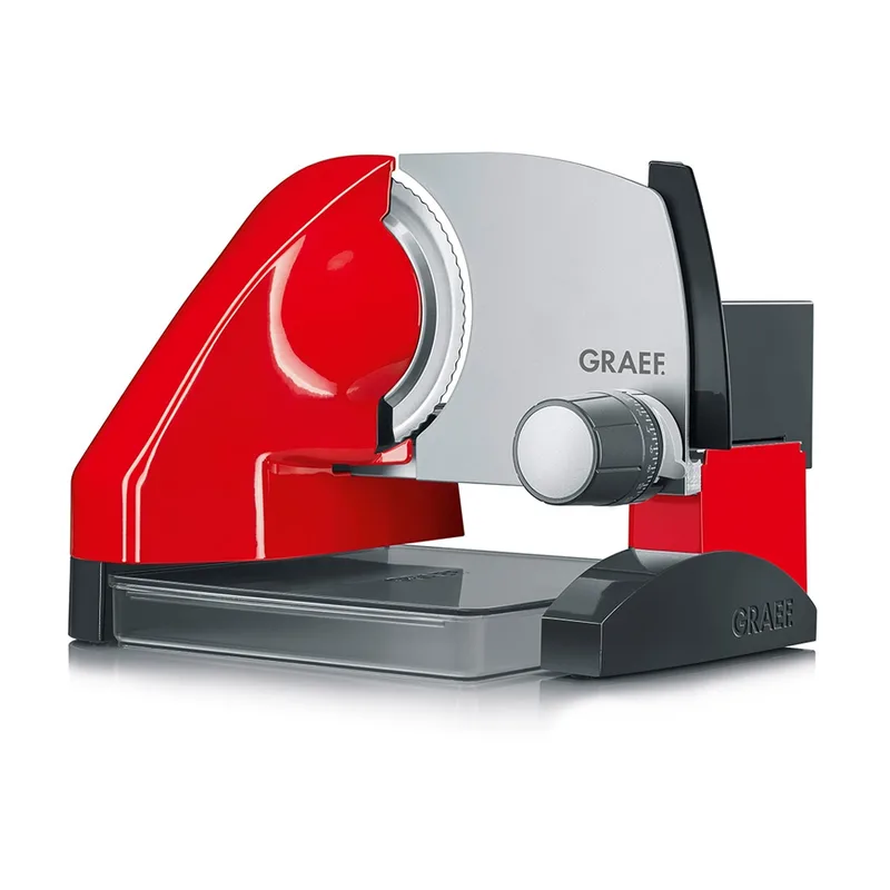 Graef SKS 500 Rouge - Trancheuse 2 en 1 avec trancheuse à légumes - Lame de 170 mm