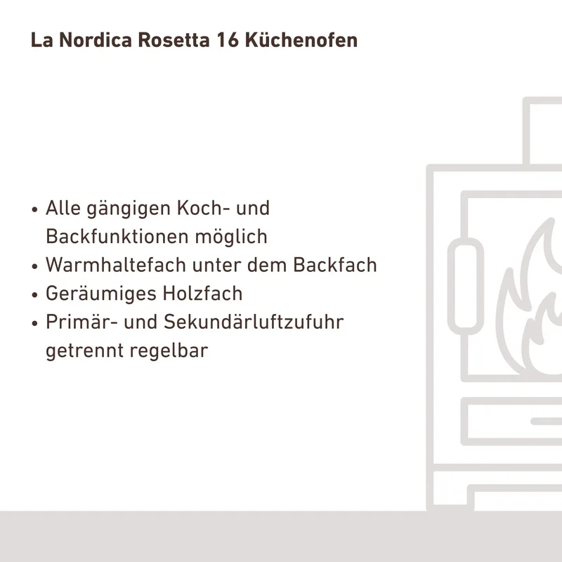 La Nordica Rosetta 16 cuisinière à bois Liberty Panna