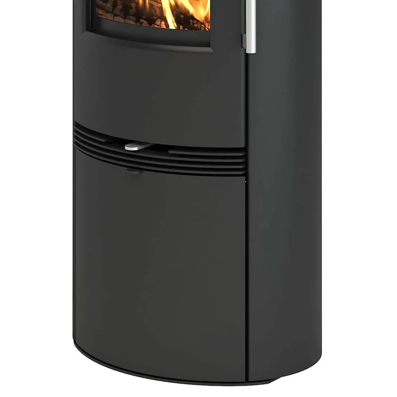 TermaTech TT21RH Poêle à bois Acier Noir Tuyau de fumée dessus / arrière