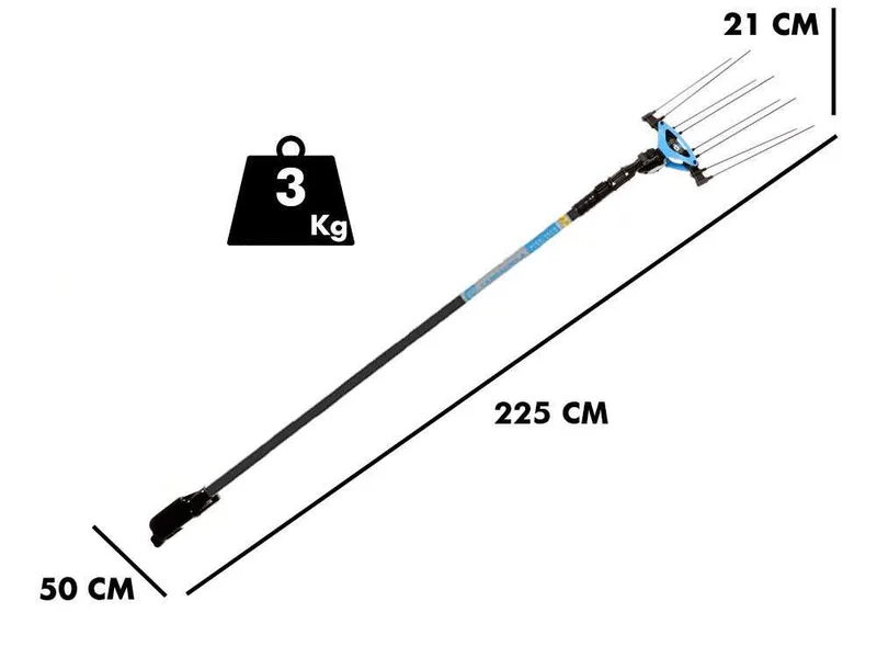 Campagnola Icarus V1 ECO Plug-in - Perche en carbone - 185 - 270 cm - Peigne vibreur électrique à batterie - 21.6V 5Ah