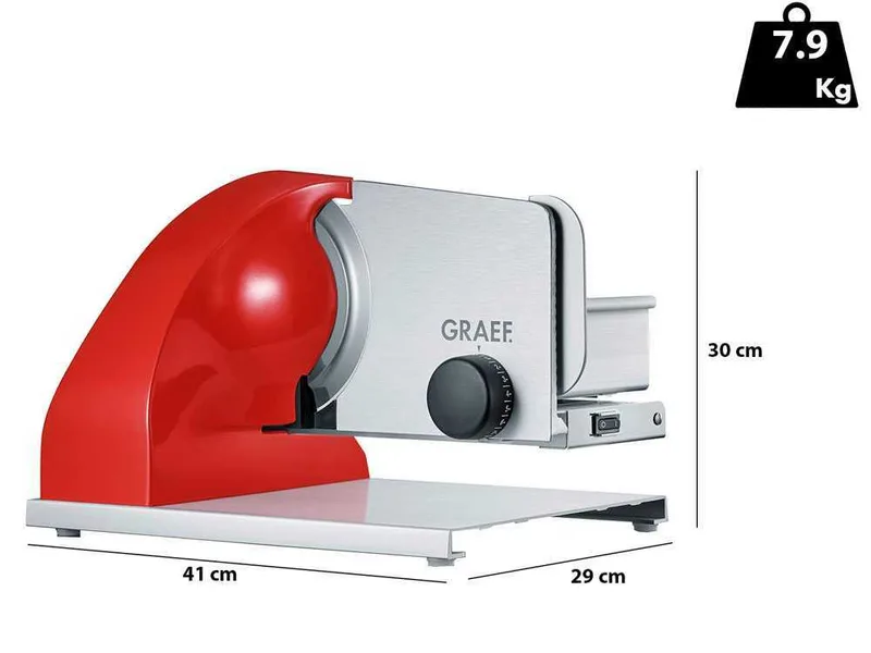 Graef SKS Line 900 Rouge - Trancheuse à pont avec lame de 190 mm