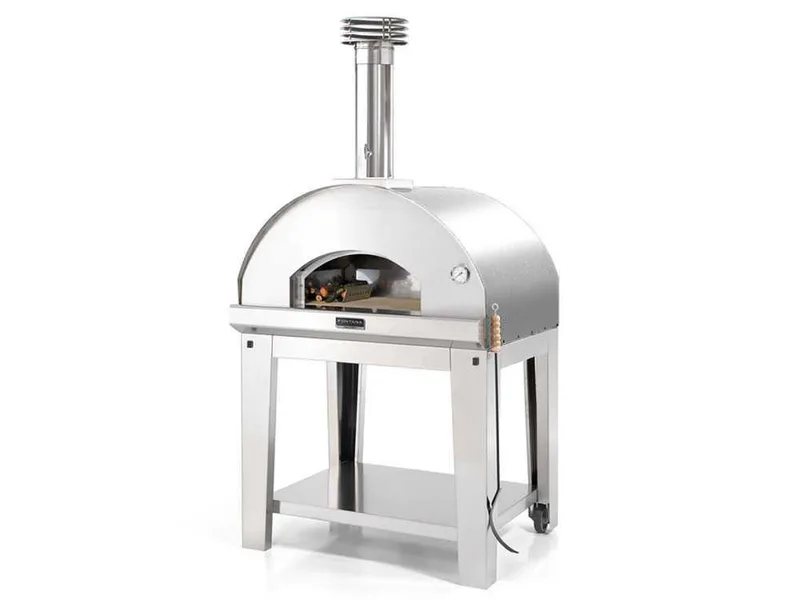 Fontana Mangiafuoco - Four à bois d'extérieur avec chariot - INOX